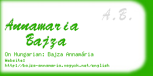 annamaria bajza business card